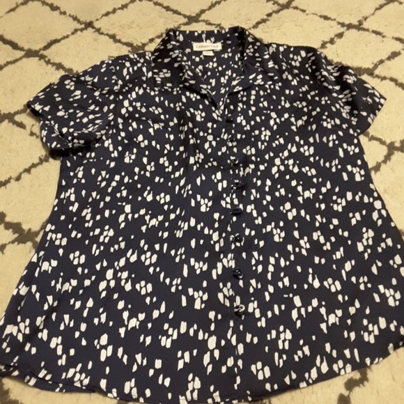 Coldwater Creek Tops - Coldwater Creek black & ivory short sleeve blouse